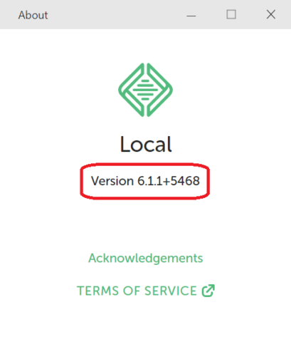 なお、今回ダウンロードしたLocal by Flywheelのバージョンは、「6.1.1+5468」でした。